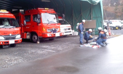 【悦子さんだより】大槌町の消防署員、災害救助訓練。