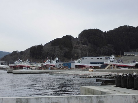 理事長報告ー大槌町の漁港の様子です（1）