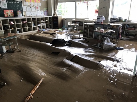岡山水害被害の支援　＃3中川小学校への助成④　